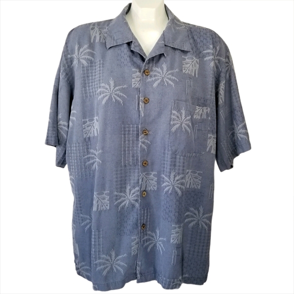 Tommy Bahama Other - Tommy Bahamas 100% Silk Blue Button Down Shirt